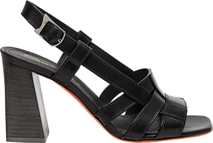 Santoni Women's leather high-heel Beyond sandal