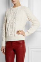 Thumbnail for your product : Alexander McQueen Cable-knit wool and cashmere-blend sweater