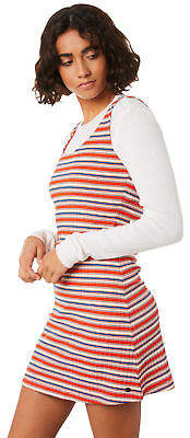 Volcom New Women's Tail Slide Dress Viscose Elastane Tangerine