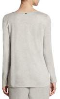 Thumbnail for your product : St. John Paneled Scoop Neck Top
