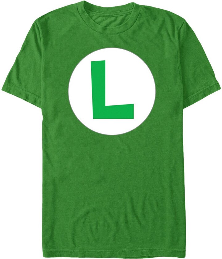 Nintendo Men's Luigi Circle Icon Graphic T-Shirt