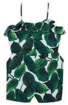 Thumbnail for your product : Milly Minis Girl's Banana Leaf Ruffle Romper