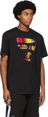 Marcelo Burlon County of Milan Black NBA Edition Miami Heat T-Shirt