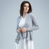 Thumbnail for your product : Voya Cashmere Grey Peplum Cardigan