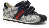 Thumbnail for your product : Gucci Kid's Double-Strap Fabric Sneakers