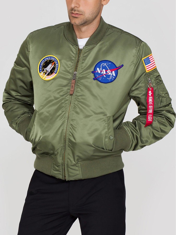 nasa bomber jacket green