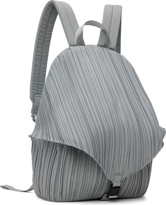 Pleats Please Issey Miyake Gray Pleats Backpack - ShopStyle
