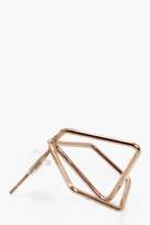 Thumbnail for your product : boohoo Erin Geo Design Stud Earrings