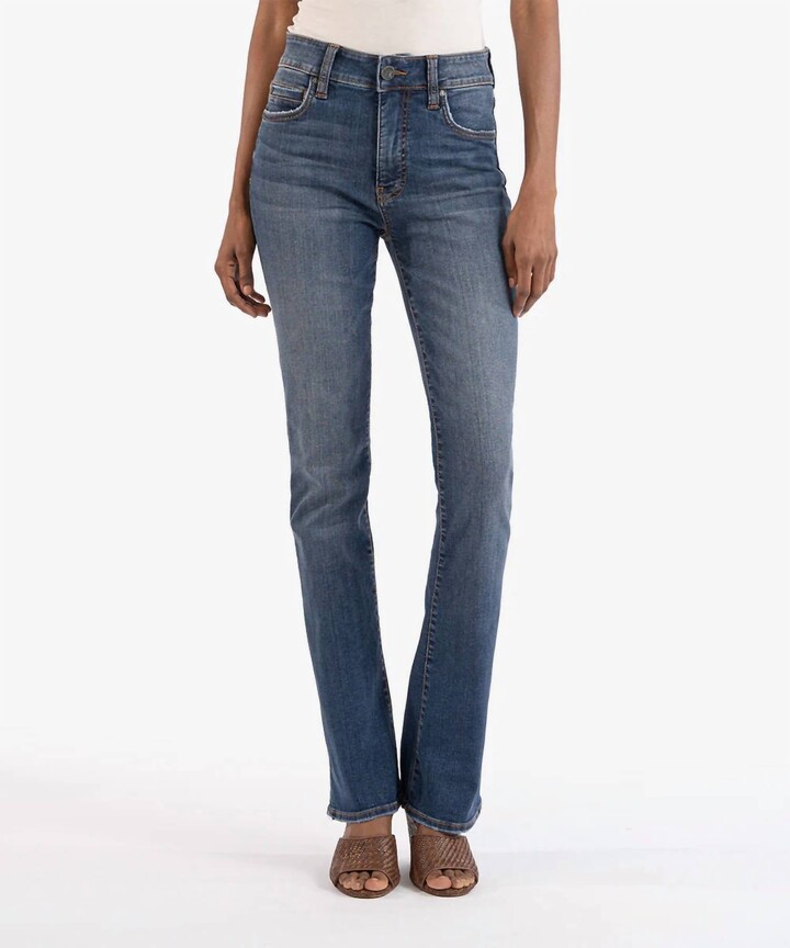 Natalie High Rise Bootcut Jeans In Blue