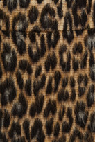 Thumbnail for your product : Piazza Sempione Leopard-print brushed wool-blend skirt
