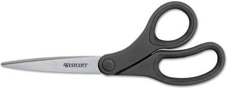 Acme United Westcott KleenEarth Basic Plastic Handle Scissors 7' Long Pointed Black 15582