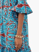 Thumbnail for your product : La DoubleJ Artemis Parnaveg-print Cotton-poplin Shirt Dress - Blue Multi