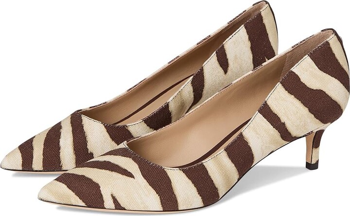 (取寄) ローレン ラルフローレン レディース エイドリアン ゼブラ-プリント キャンバス パンプス Lauren Ralph Lauren women Adrienne Zebra-Print Canvas Pumps Zebra/Dark Hickory Lauren Ralph Lauren Adrienne Zebra-Print Canvas Pumps Women's
