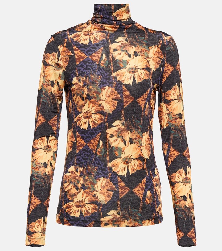 Ulla Johnson Aurelia floral printed turtleneck