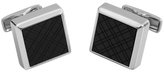 Thumbnail for your product : Ravi Ratan sterling onyx etched plaid cufflinks