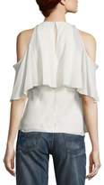 Thumbnail for your product : Polo Ralph Lauren Silk Cold-Shoulder Blouse