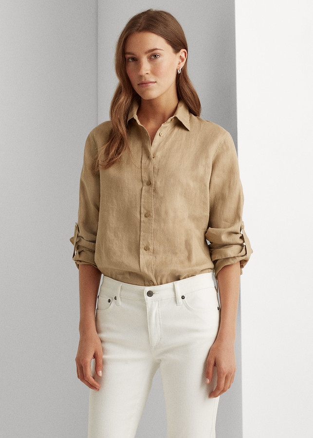 Ralph Lauren Linen Shirt - ShopStyle Long Sleeve Tops