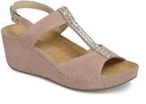 Thumbnail for your product : David Tate Bubbly Embellished T-Strap Wedge Sandal