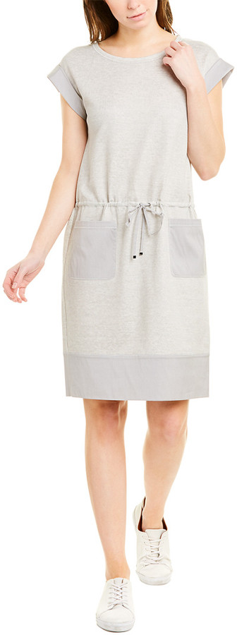 amira knitted dress grey melange