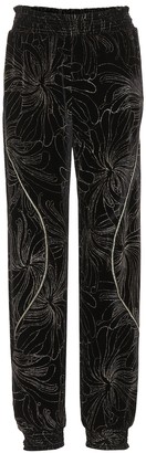 Chloé Embroidered velvet trousers