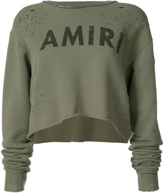 Amiri logo crop top