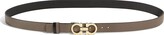 Thumbnail for your product : Ferragamo Gancini Buckle Reversible Two-Tone Snake-Embossed Leather Belt