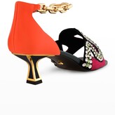 Thumbnail for your product : Kat Maconie Cami Beaded Suede Peep-Toe Sandals