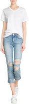 Thumbnail for your product : Current/Elliott High-Waisted Cropped Jeans