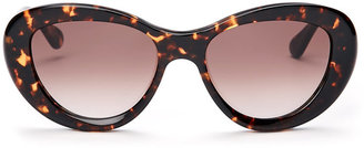David Yurman Dark Tortoiseshell-Look DY100 Cat Eye Sunglasses
