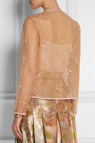 Thumbnail for your product : Mary Katrantzou Glitter-embellished tulle cardigan