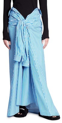 Balenciaga Striped Maxi Skirt