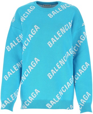 Balenciaga All Over Logo Sweater - ShopStyle