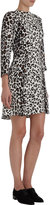 Thumbnail for your product : A.L.C. Leopard Print Paneled Fit and Flare Dress