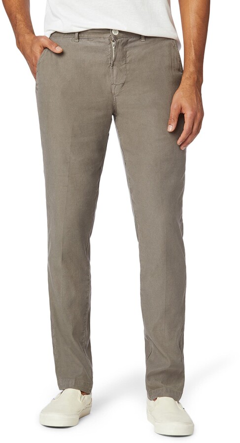 modern stretch slim fit linen blend chino pants