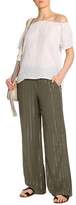 Thumbnail for your product : Joie Metallic Striped Silk-Blend Wide-Leg Pants
