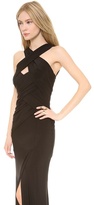 Thumbnail for your product : Donna Karan Sleeveless Halter Draped Gown