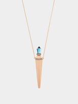 Thumbnail for your product : Diane Kordas Topaz & 18kt Rose-gold Amulet Necklace