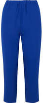 Marni - Cropped Crepe Tapered Pants - Blue