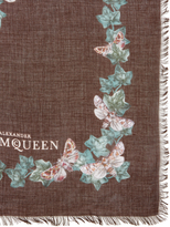 Thumbnail for your product : Alexander McQueen Ivy Moth Skull Silk Blend Scarf 53" x 53"