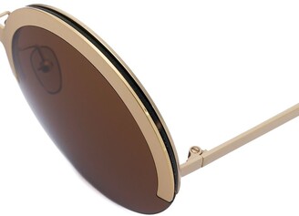 Marni Round Half Frame Sunglasses
