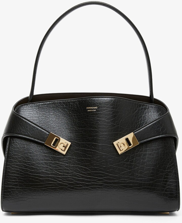 Ferragamo Hug M black bicolor shoulder bag