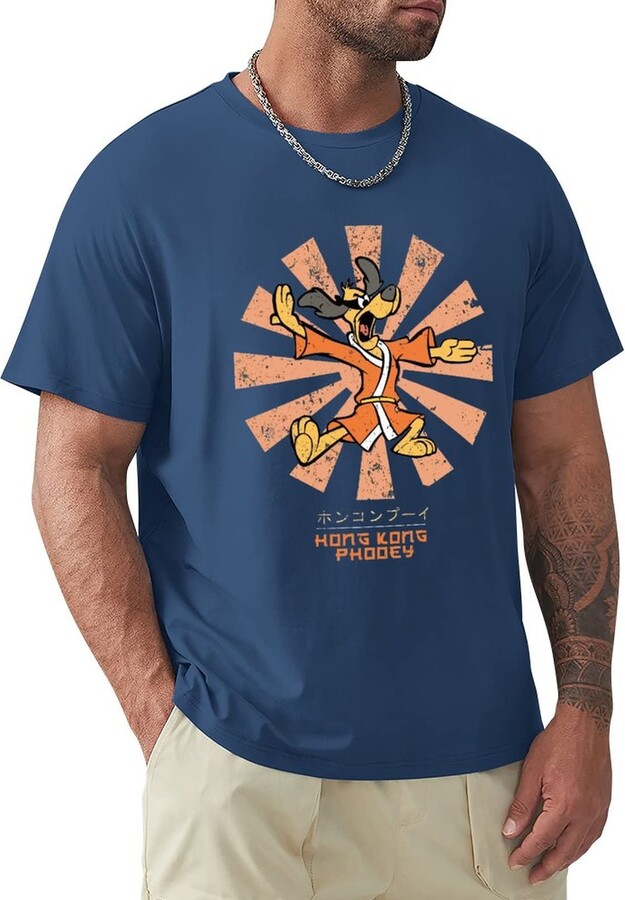 NBUQSG Hong Kong Phooey Retro Japanese Men's TShirt Multicolored