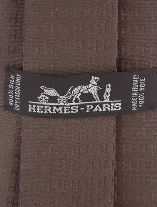 Hermes Grand H Silk Tie