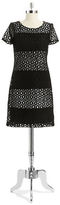 Thumbnail for your product : Muse Striped Eyelet Sheath Dress