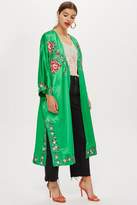 Thumbnail for your product : Topshop PETITE Longline Embroidered Kimono