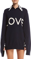 Thumbnail for your product : Michael Kors Love Oversized Crewneck Sweater, Navy