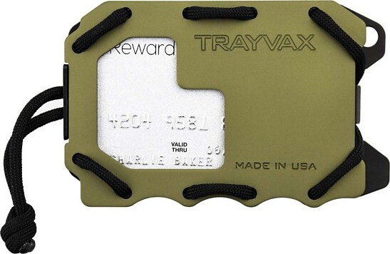 Trayvax Wallets Original 2.0 Slim Metal Money Clip Wallet OD Green