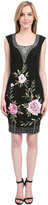 Thumbnail for your product : Sue Wong Floral Embroidered Cap Sleeve Dress in Black