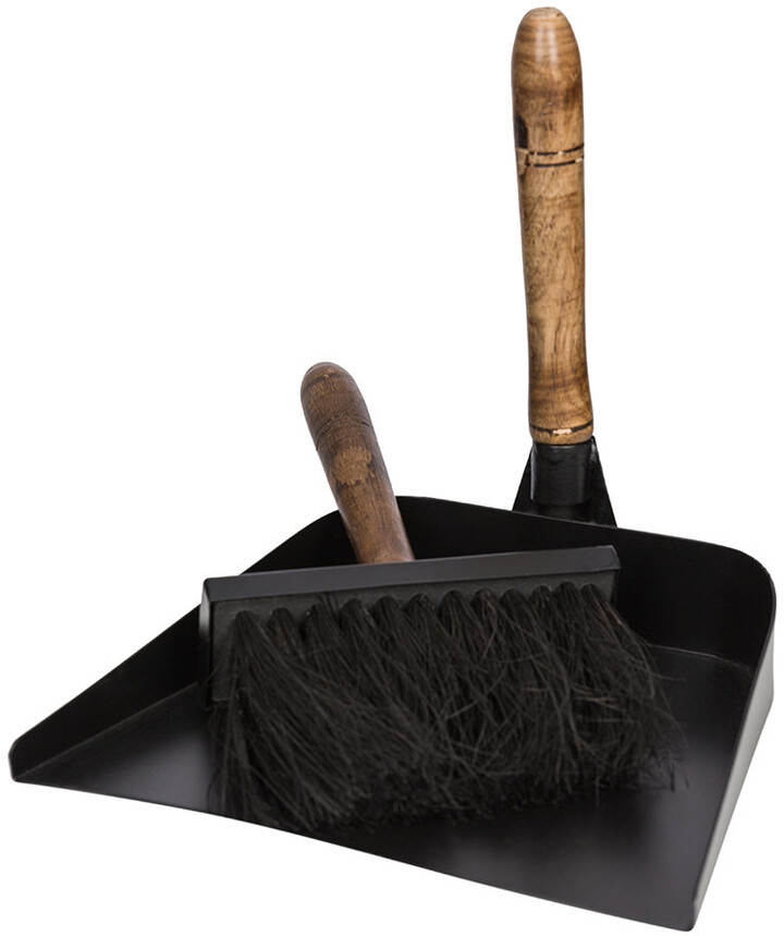 Retreat Fireside Dustpan & Brush Black/Wood ShopStyle Bath