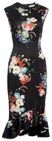 Thumbnail for your product : Erdem Women's Floral Print Flounce Hem Cady Dress